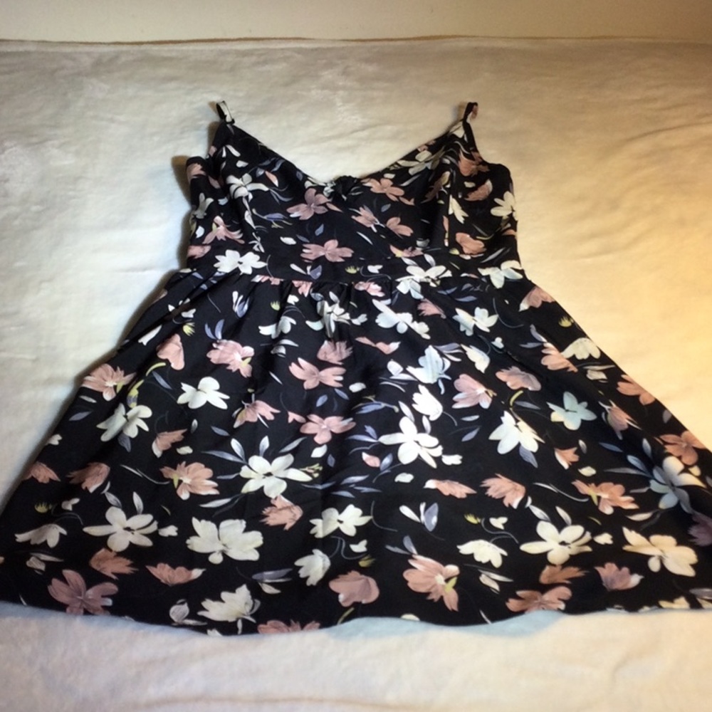 White and Pink Floral Adjustable Strap dress by Shein - Picture 1 of 12
